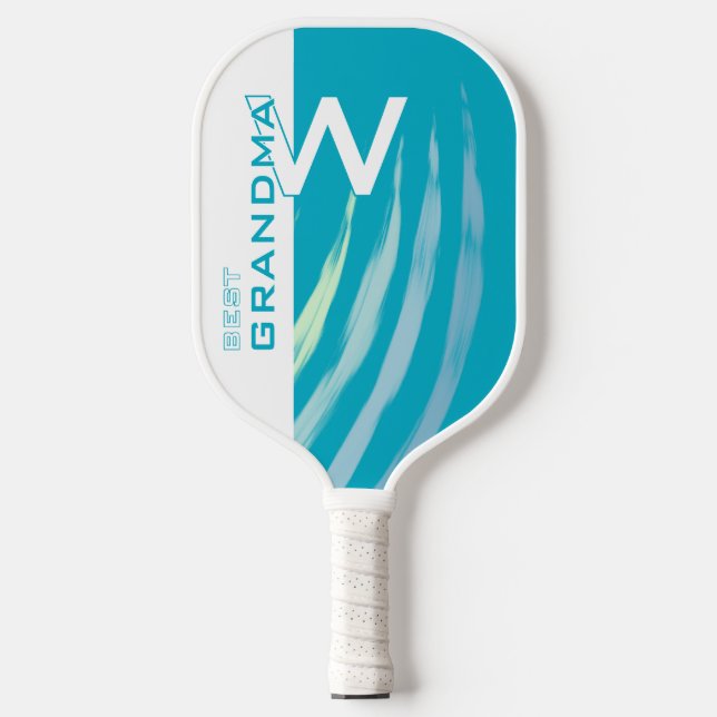 Palas De Pickleball Mejor Abuela Ciana con iniciales monogramadas (Anverso)