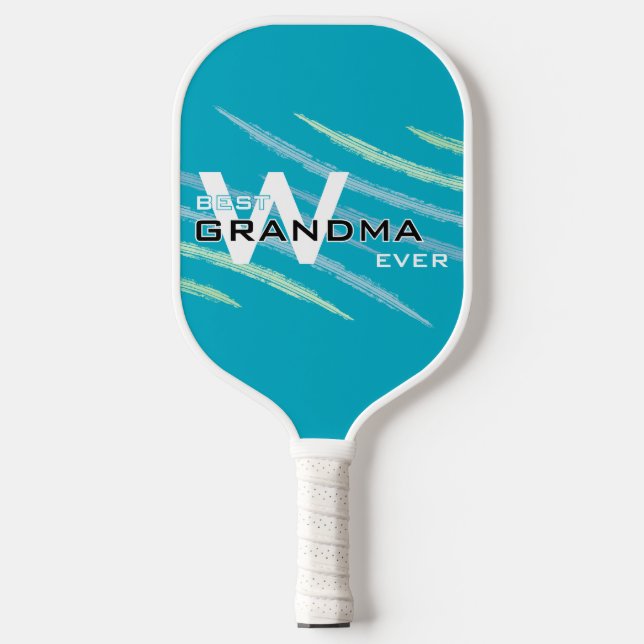Palas De Pickleball Mejor Abuela Ciana con iniciales monogramadas Carb (Anverso)