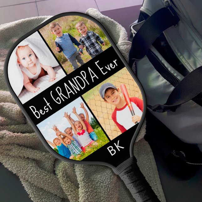 Palas De Pickleball Mejor Abuelo hasta la fecha 4 foto monograma tu co (Subido por el creador)