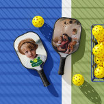 Palas De Pickleball Mejor abuelo jamás | Personalizado 2 Foto<br><div class="desc">Con el divertido logo de pickleball "Mejor Abuelo de siempre" con un lugar para sus nombres. Una foto completa en el frente y otra foto completa en la parte posterior. ¡Agrega tantas fotos como quieras! Ya sea su cumpleaños, el Día del Padre, Navidades u otra ocasión especial, sorprender a papá...</div>