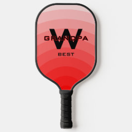 Palas De Pickleball Mejor Abuelo Rojo Monogramado
