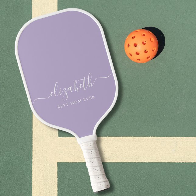 Palas De Pickleball Mejor Mami Script Monograma Lavender (Subido por el creador)