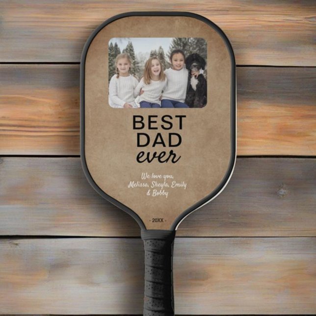 Palas De Pickleball Mejor Padre Rústico Que Nunca Niños Foto Keepsake (Subido por el creador)
