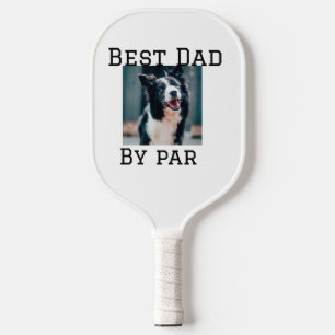 Palas De Pickleball Mejor papá por mascota de perro de par. Foto moder