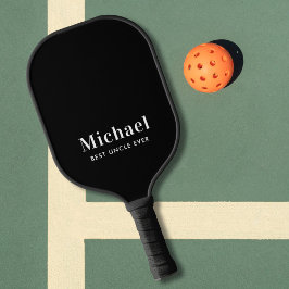 Palas De Pickleball Mejor tío que nunca Monograma Negro