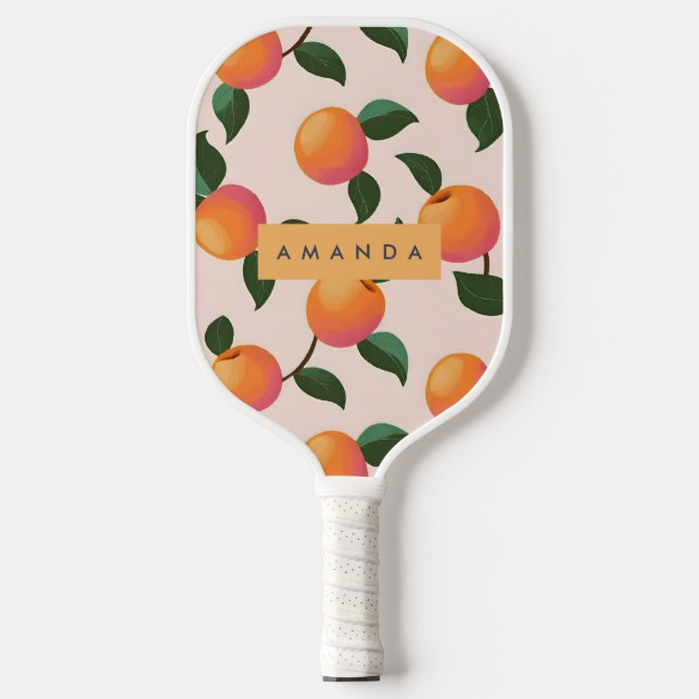 Palas De Pickleball Melocotones personalizados de patrón de durazno (Anverso)