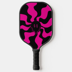Palas De Pickleball Melt sonriente - Magenta y negro