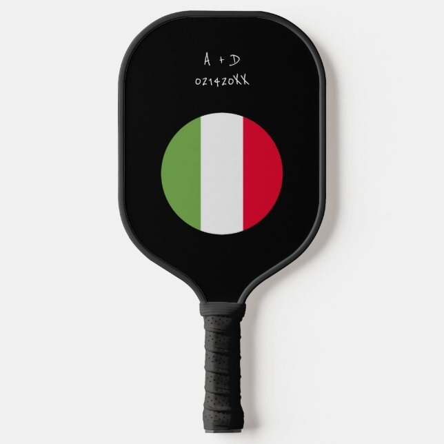 Palas De Pickleball Mensaje de personalizado Bandera de Italia (Anverso)