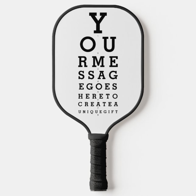 Palas De Pickleball Mensaje de Personalizado de gráfico óptico (Anverso)