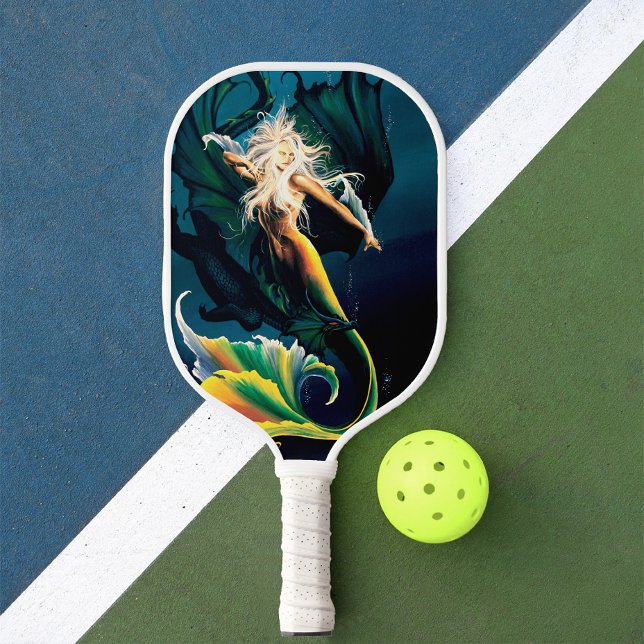 Palas De Pickleball Mermaid Dragon Fantasy Blue (Subido por el creador)