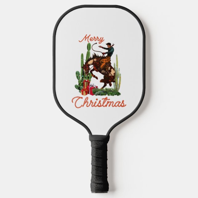 Palas De Pickleball Merry Christmas Cowboy (Anverso)
