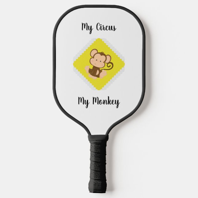 Palas De Pickleball Mi circo mi mono con nombre personalizado (Reverso )