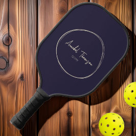 Palas De Pickleball Mid-Century Modern Océano de Medianoche | Nombre d