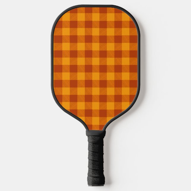 Palas De Pickleball Miel Ámbar Buffalo Check (Anverso)