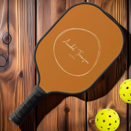 Palas De Pickleball Miel quemada moderna de mediados del siglo | Nombr