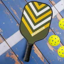 Miel Verde Chevron Vintage Nostálgico con Nombre
