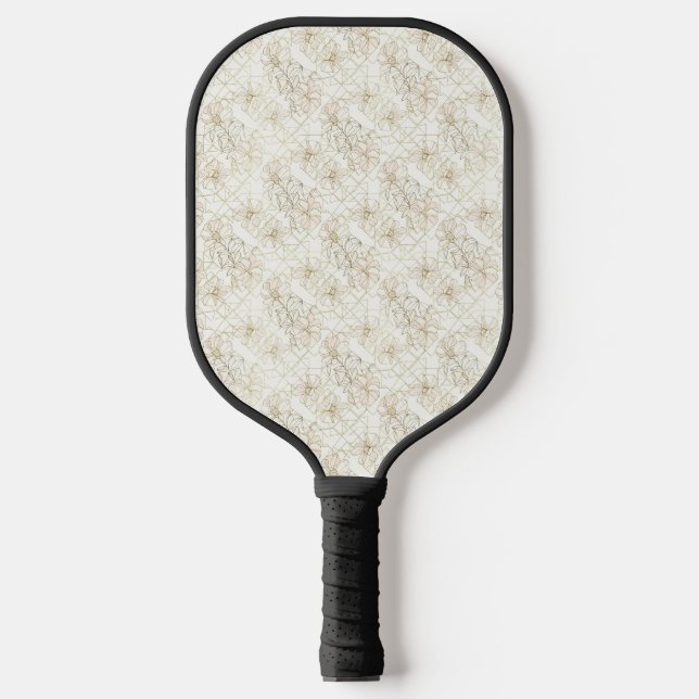 Palas De Pickleball Minimal Botanical Line Art Pattern (1) (Anverso)