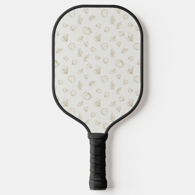 Palas De Pickleball Minimal Botanical Line Art Pattern (3) (Anverso)