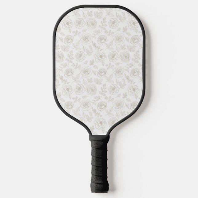 Palas De Pickleball Minimal Botanical Line Art Pattern (4) (Anverso)
