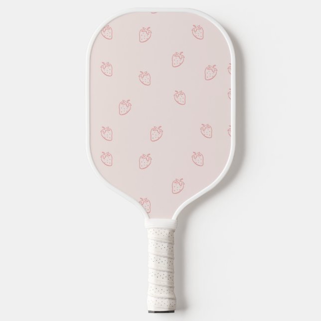 Palas De Pickleball Minimalismo de Fresa (Anverso)