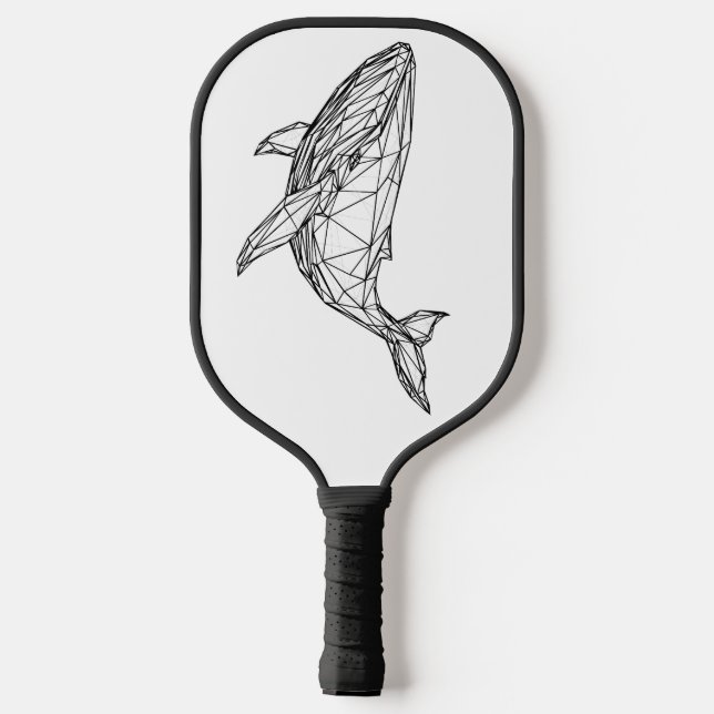 Palas De Pickleball Minimalist Geometric Whale Pickleball Paddle (Reverso )