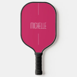 Palas De Pickleball Mínimalista Rosa Personalizado con Nombre