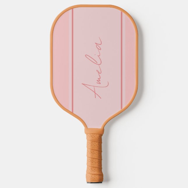 Palas De Pickleball Mínimo personalizado rosado de Rubor (Anverso)