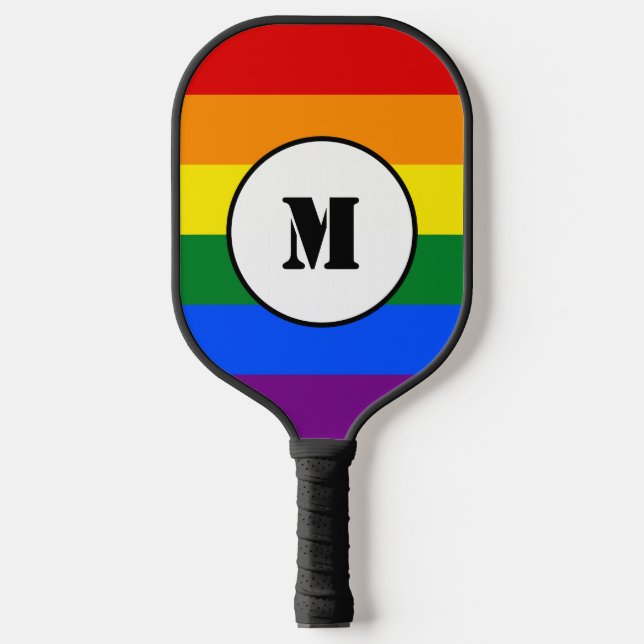 Palas De Pickleball Mochila Drawstring de bandera LGBT (Anverso)