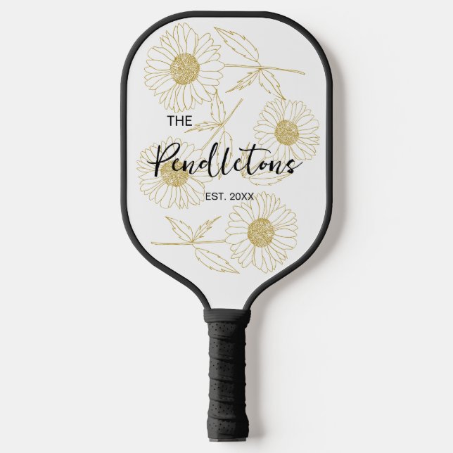 Palas De Pickleball Moda de granja personalizada Girasol (Anverso)