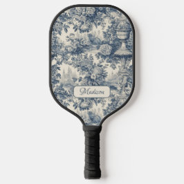 Palas De Pickleball Moda floral vintage Blue toile de jouy monograma