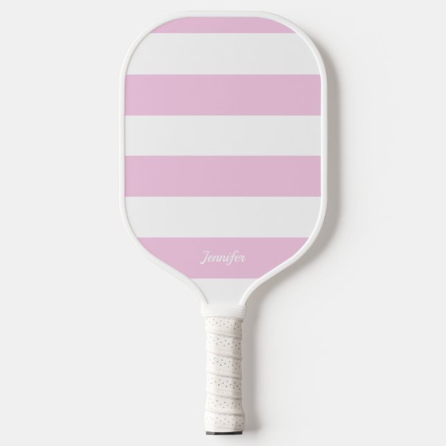 Palas De Pickleball Moda Pastel Tiras Rosadas Tiradas Personalizadas (Anverso)