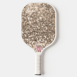 Palas De Pickleball Moda Purpurinoso blanco rosado parquea Monograma m