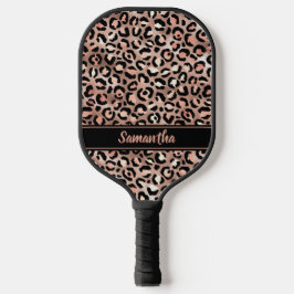Palas De Pickleball Moda Rosa negro Leopardo de oro impresión personal