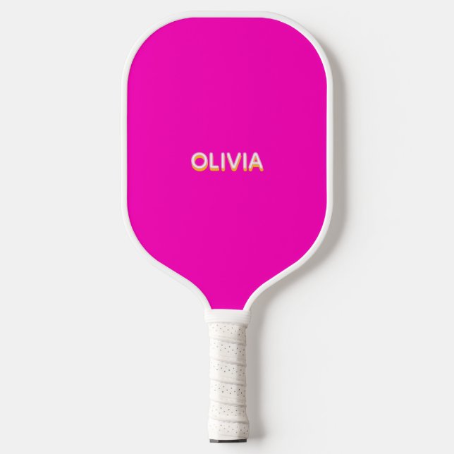 Palas De Pickleball Modern 70s 80s Pink Swirl Pickleball Paddle (Anverso)