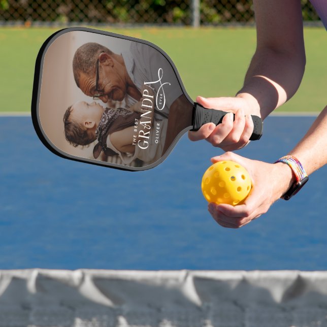 Palas De Pickleball Modern Best GrandPa Ever Photo Personalized  (in situ)