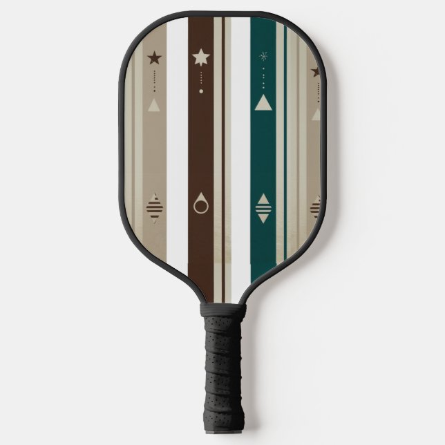 Palas De Pickleball Modern Celestial Triple Vertical Stripe Pickleball (Anverso)
