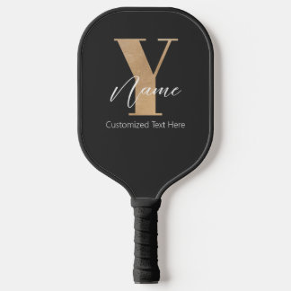 Palas De Pickleball Modern Monogrammed Initial Y & Name Personalized