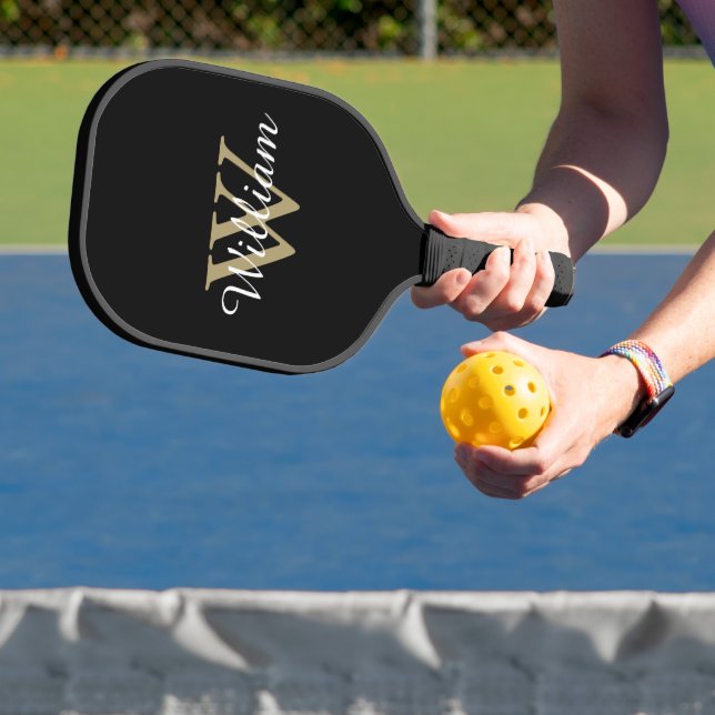 Palas De Pickleball Modern Personalized Monogram Script (in situ)