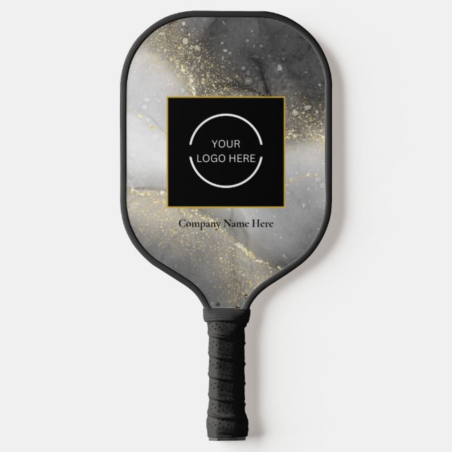 Palas De Pickleball Modern Silver and Gold Company Name & Logo (Anverso)