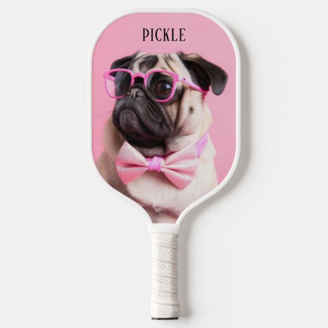 Palas De Pickleball Modern Simple Funny Dog Pet Photo (Anverso)