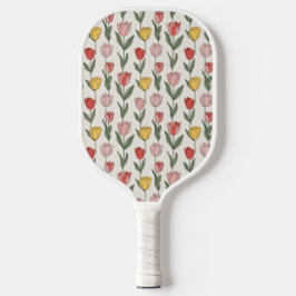 Palas De Pickleball Modern Tulip Floral Pattern Soft Botanical Spring