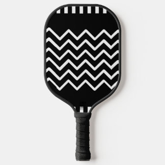 Palas De Pickleball Moderna paleta de bolas de voladizo negro y blanco
