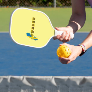 Palas De Pickleball Moderna suecia sudorosa Letra Art Mapa de la bande