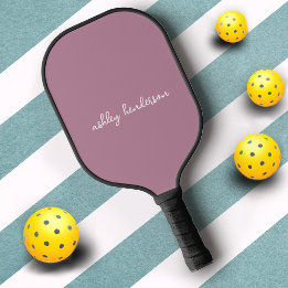 Palas De Pickleball Modernas mujeres monogramadas rosa rosada Minimali