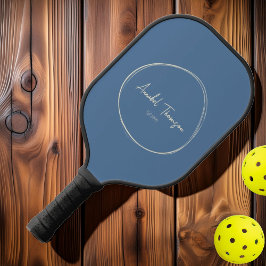 Palas De Pickleball Moderno de mediados de siglo Capri Azul | Nombre d