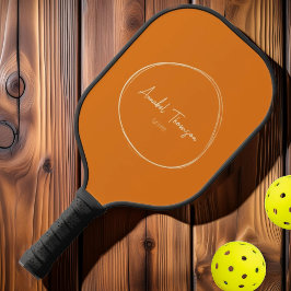 Palas De Pickleball Moderno de mediados de siglo Naranja Cálido | Nomb