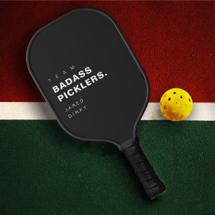 Palas De Pickleball Moderno jugador de piquetes gracioso Badass del eq