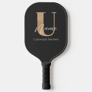 Palas De Pickleball Moderno Monogramado inicial U & Name personalizado