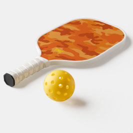 Palas De Pickleball Moderno Naranja Camo Amarillo Iniciales Deportes c