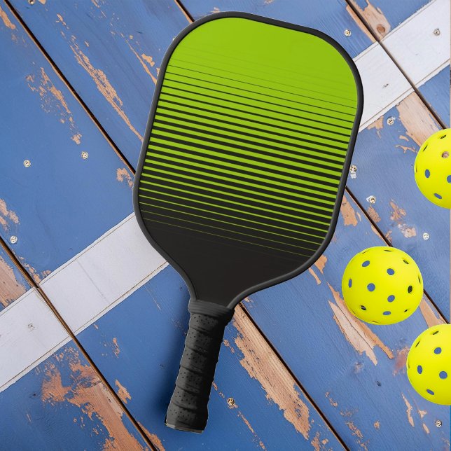 Palas De Pickleball Moderno Neon Green Black Sports Full Fade (Subido por el creador)